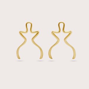 VALMA EARRING - BRUSHED BRASS