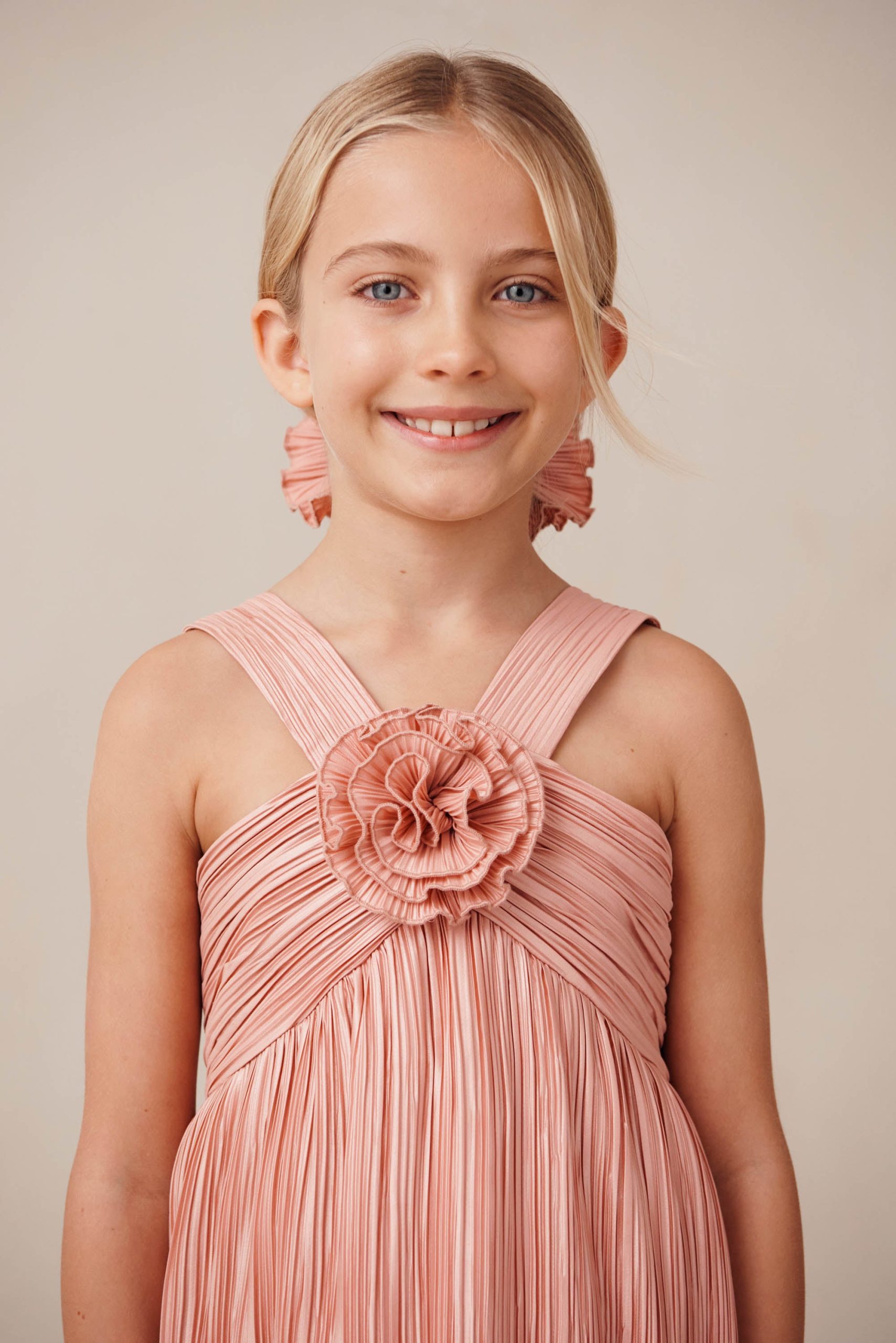 KIDS ROSALIE DRESS - PETAL PINK - Image 3