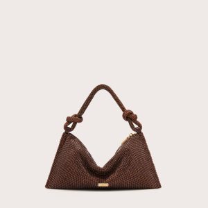 HERA NANO RHINESTONE SHOULDER BAG - JAVA
