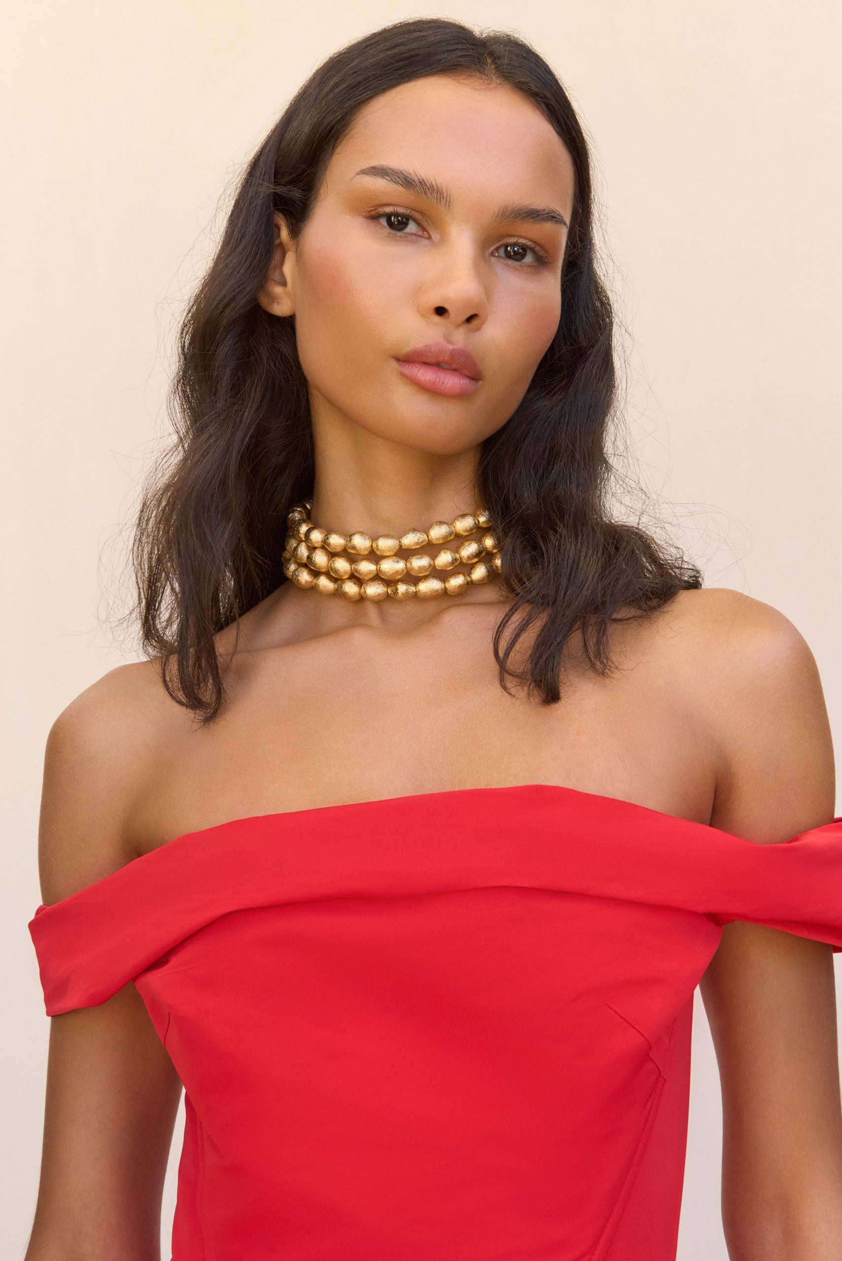 NORA CHOKER - GOLD FOILED WOOD - Image 2