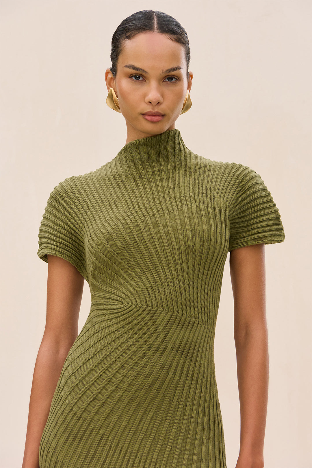 CHRYSTA KNIT DRESS - CEDAR - Image 2