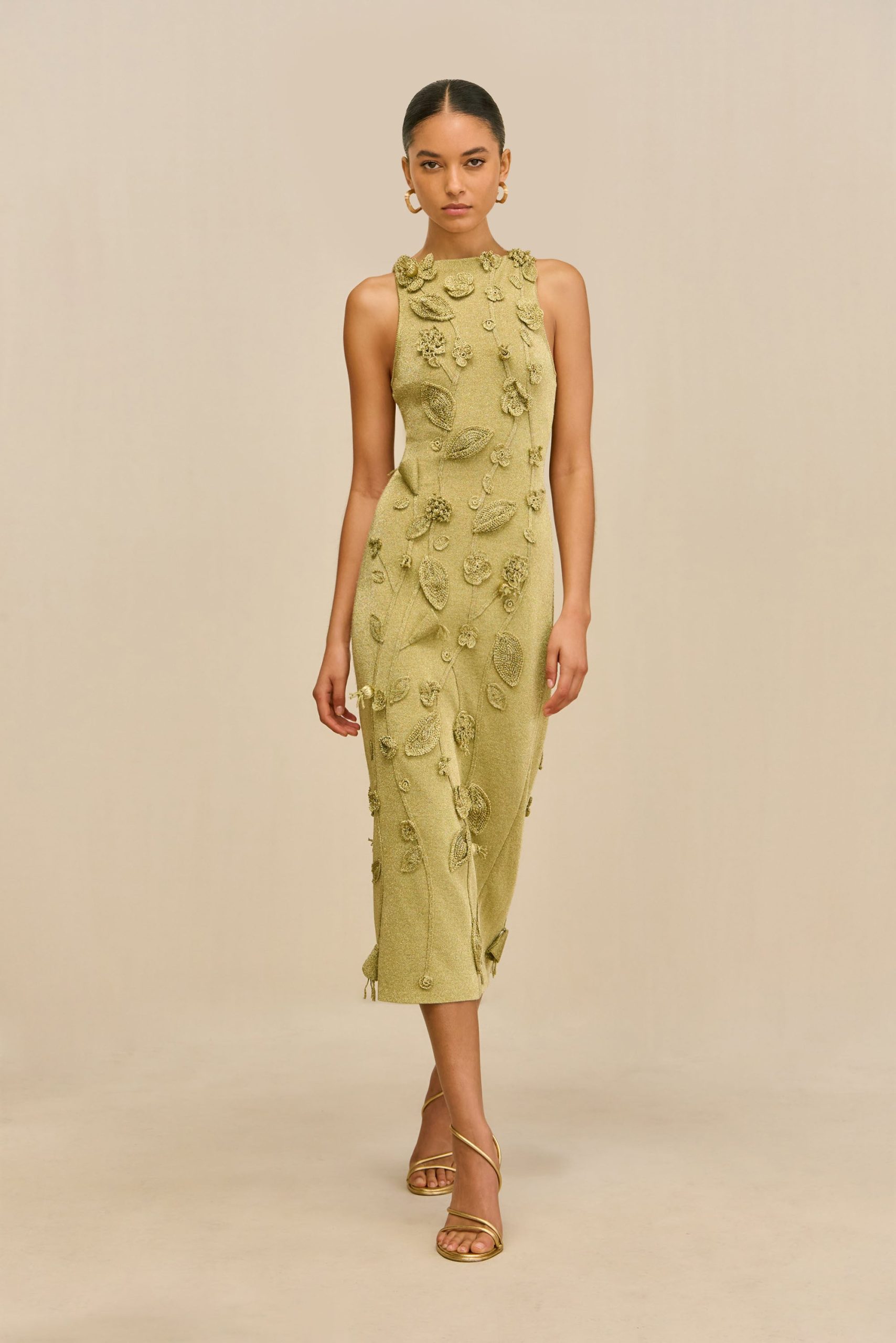 KIVU KNIT DRESS - GOLD - Image 2