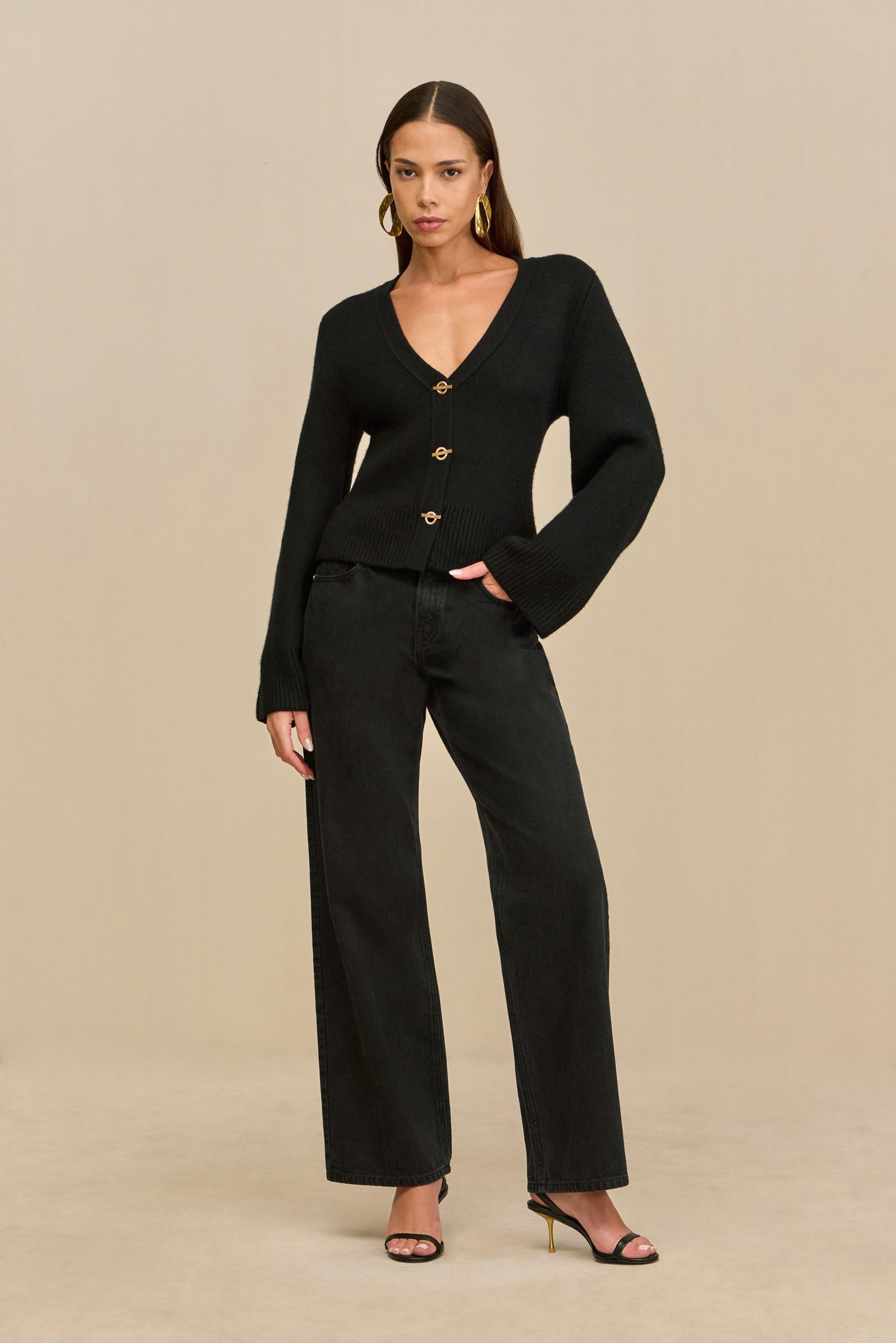 JOS CARDIGAN - BLACK - Image 4