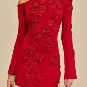 KAELA KNIT DRESS - MERLOT