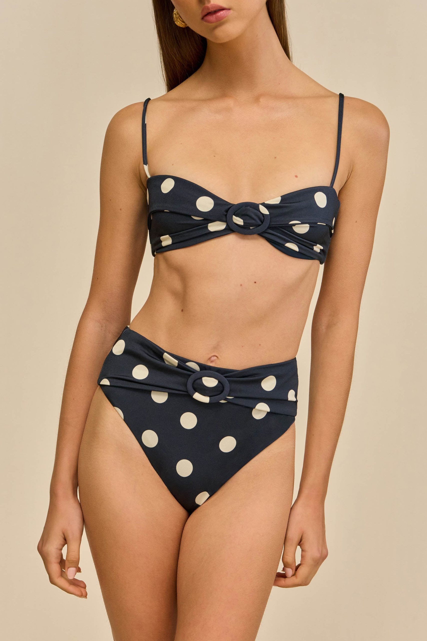 ALOUETTE BIKINI BOTTOM - SMALL DOT DEEP LAKE - Image 3