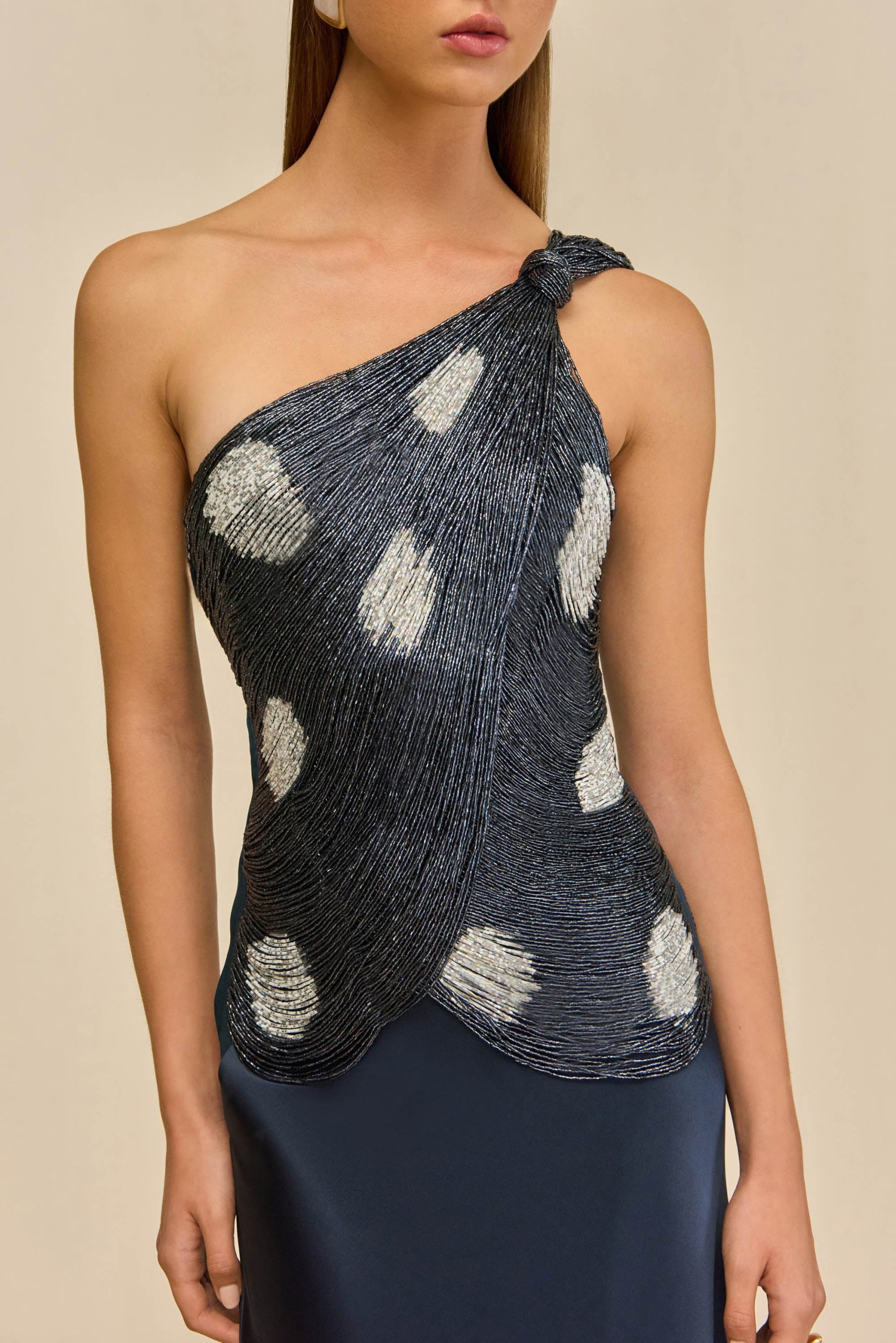 STORMIE TOP - LARGE DOT DEEP LAKE