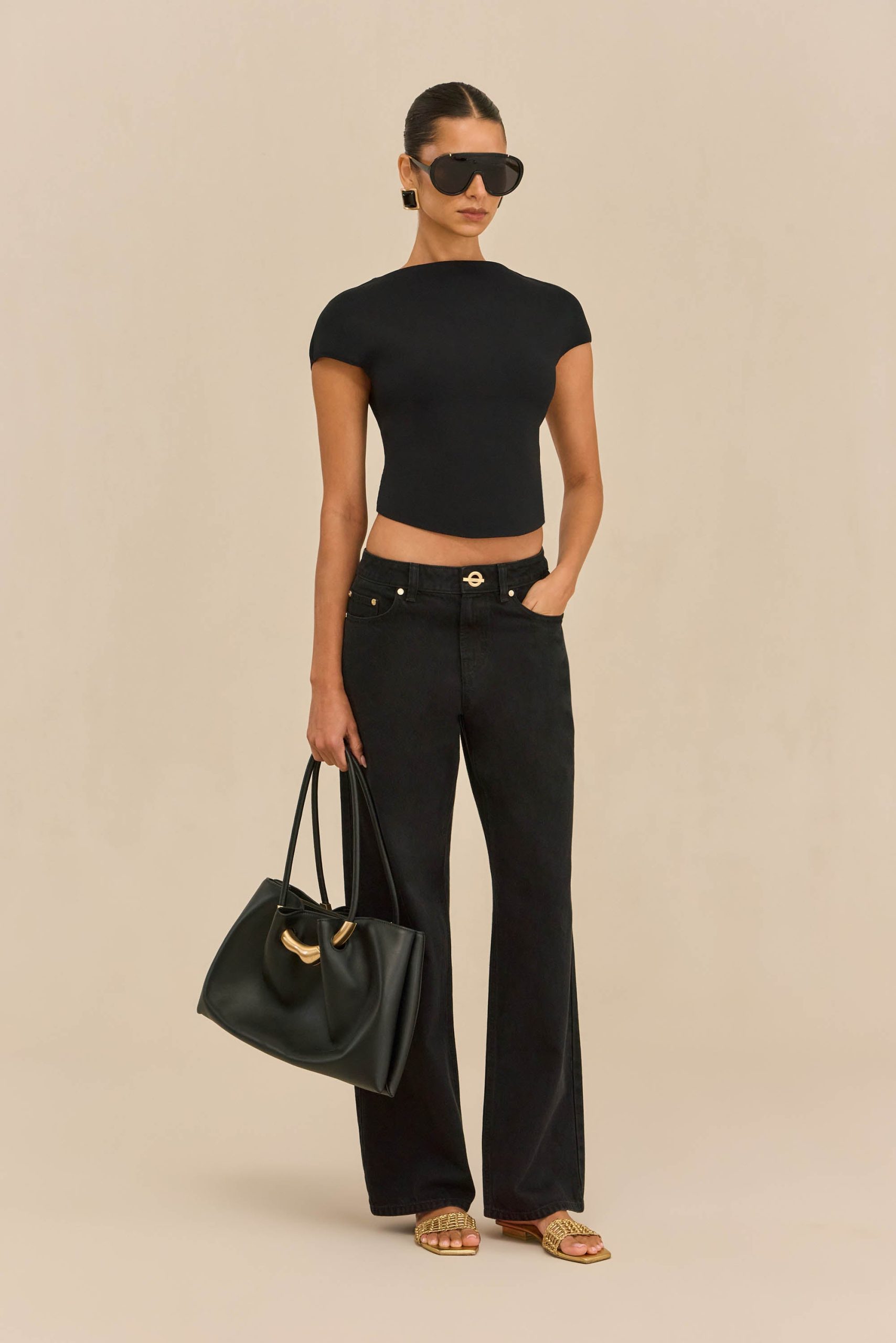 VIRGINIANA KNIT TOP - BLACK - Image 2