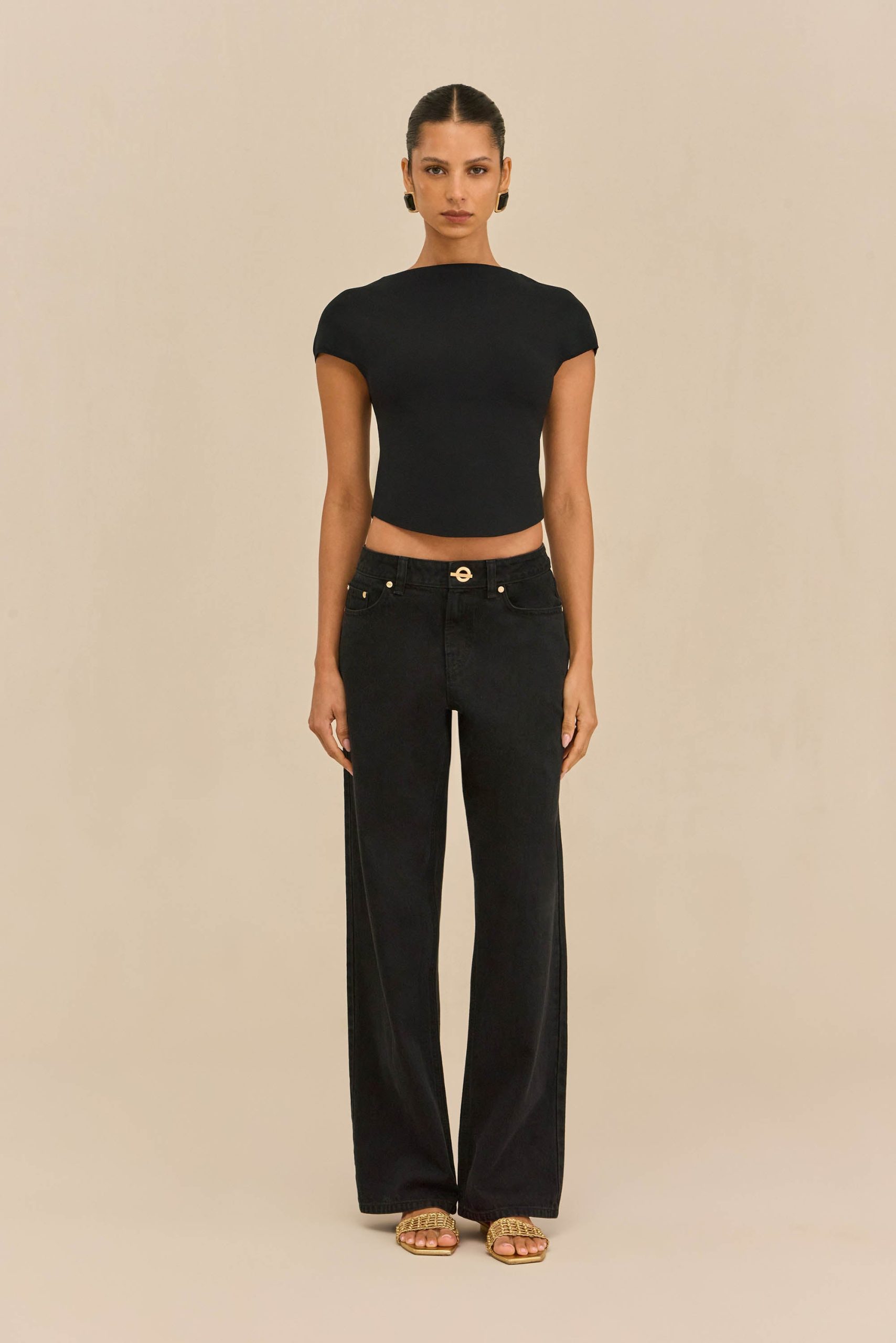 VIRGINIANA KNIT TOP - BLACK - Image 4