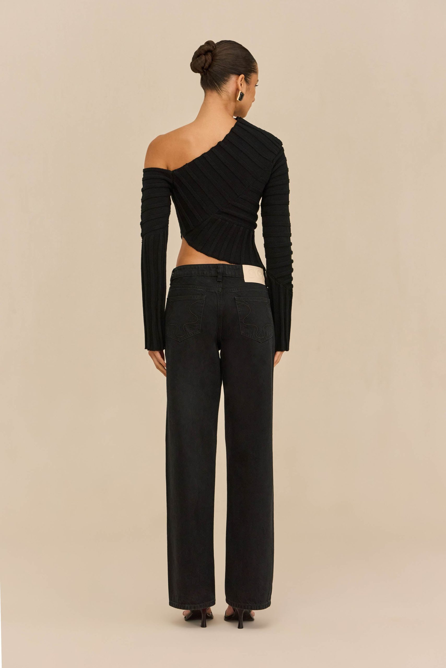 JAIDAN KNIT TOP - BLACK - Image 6
