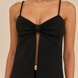 LENNON KNIT TOP - BLACK