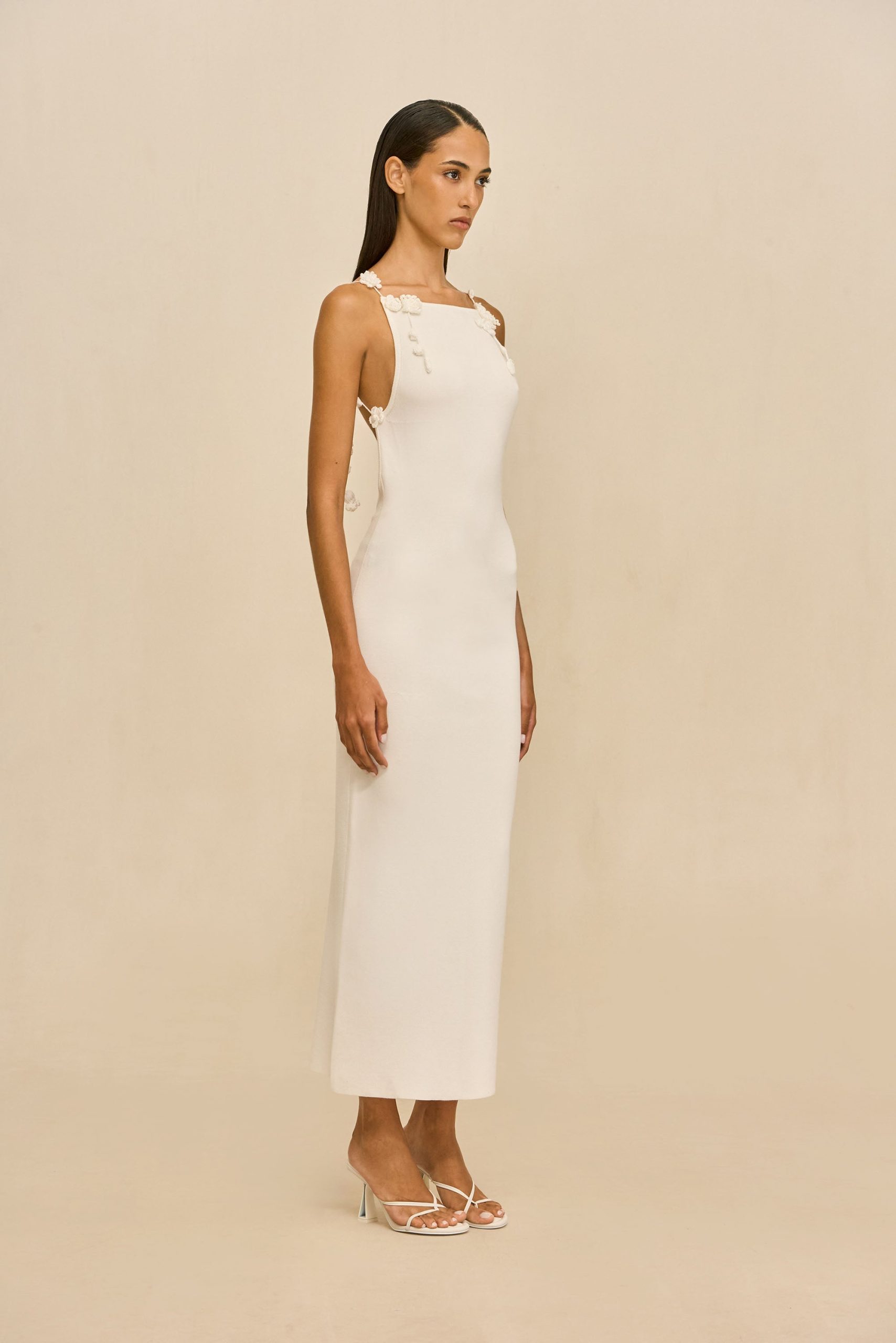 GIULIANA KNIT DRESS - OFF WHITE - Image 4