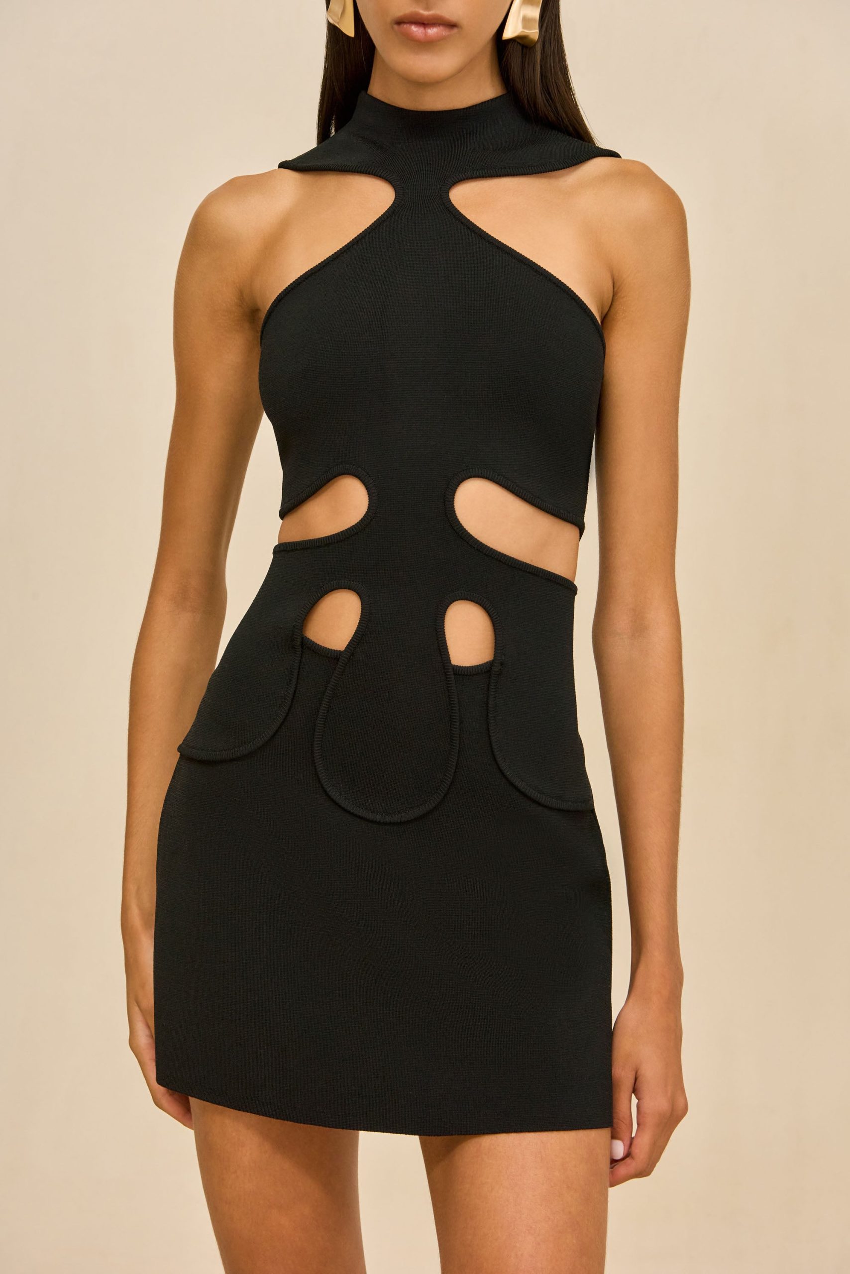 LILLIE KNIT DRESS - BLACK - Image 3
