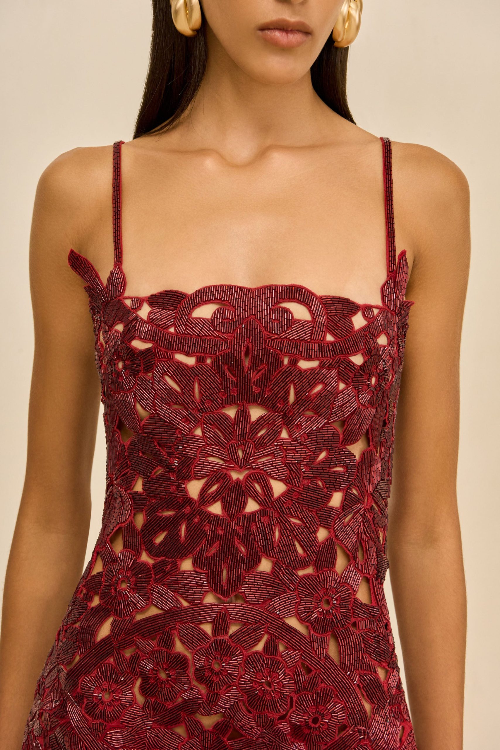 VANYA DRESS - MERLOT - Image 3