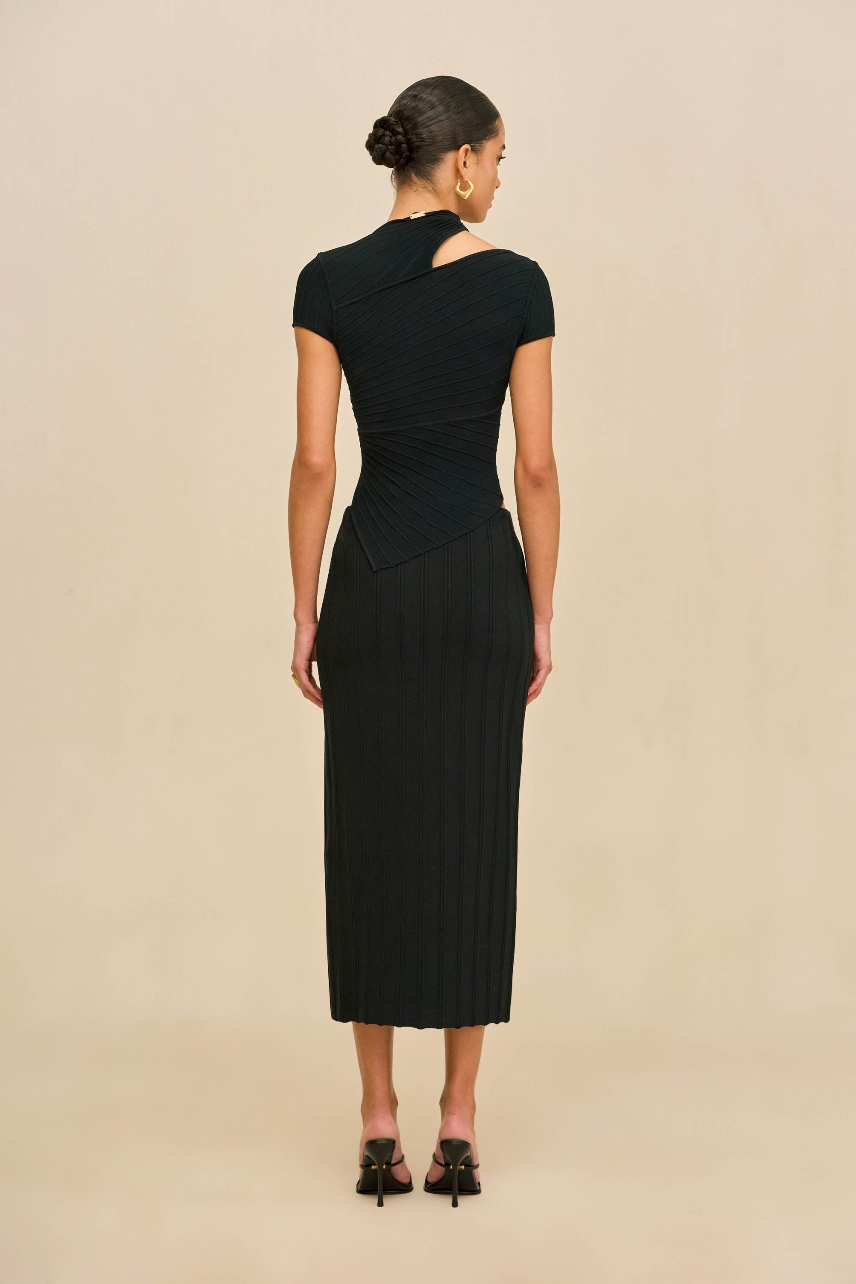 MARLINE KNIT SKIRT - BLACK - Image 4