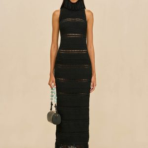 KADIMAH KNIT DRESS - BLACK
