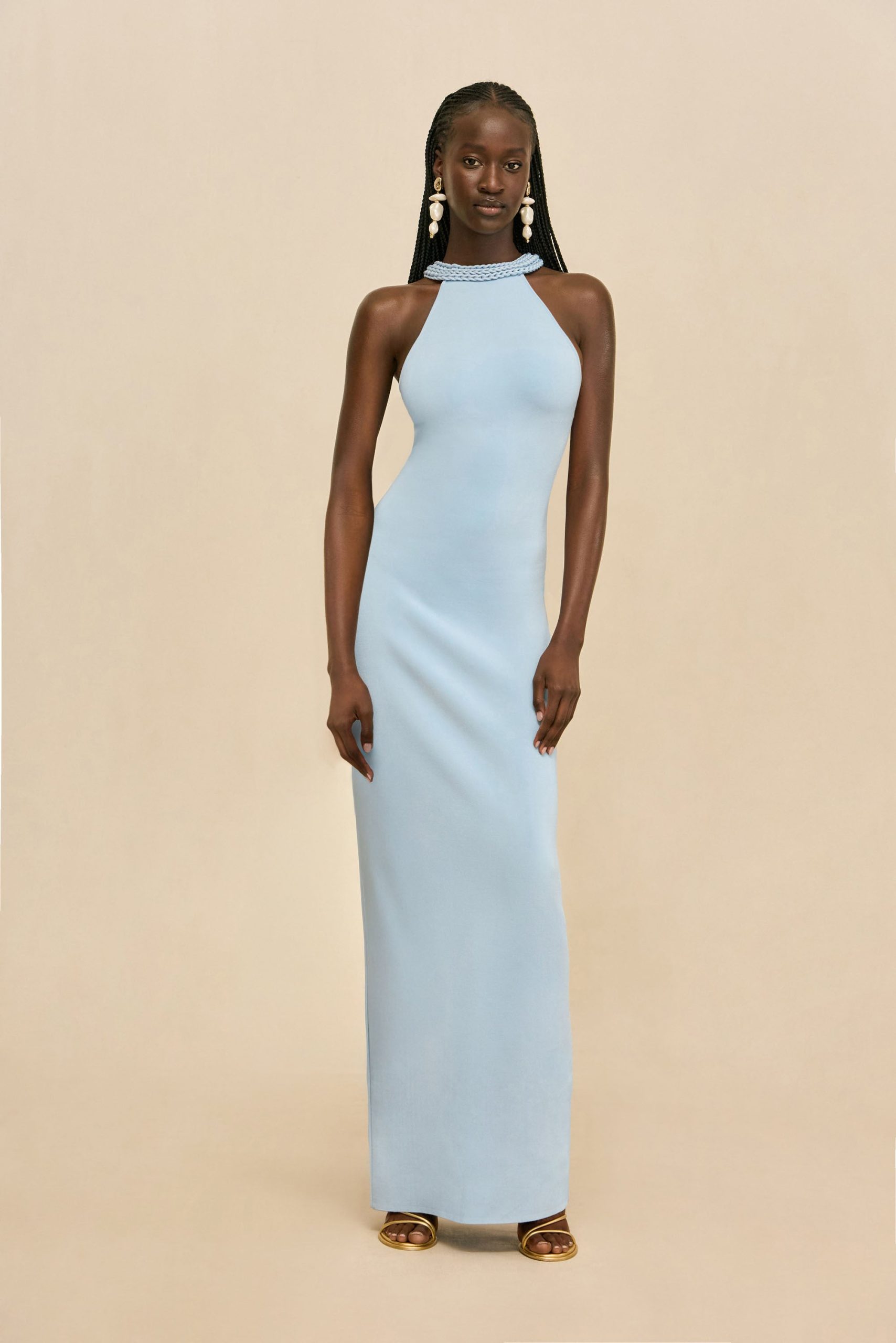 CASSIDY KNIT GOWN - COASTAL - Image 4