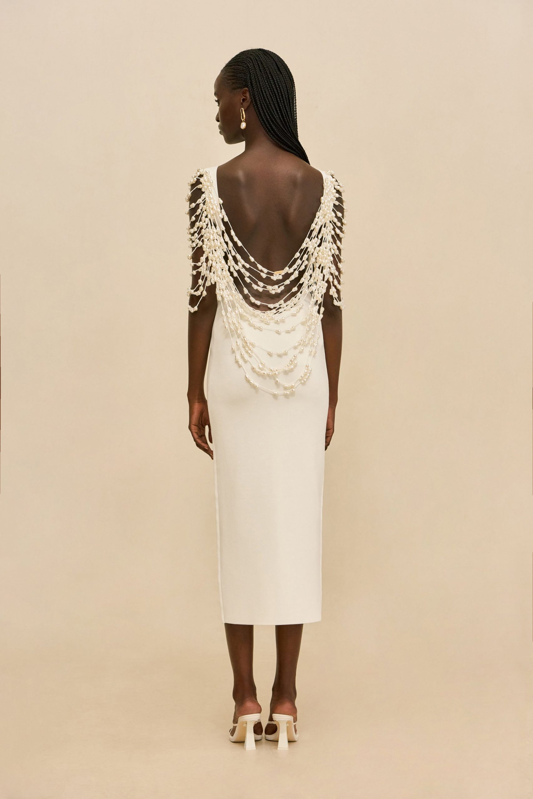 MERI KNIT DRESS - OFF WHITE - Image 2