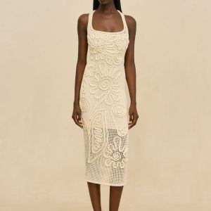 NISSA KNIT DRESS - OFF WHITE
