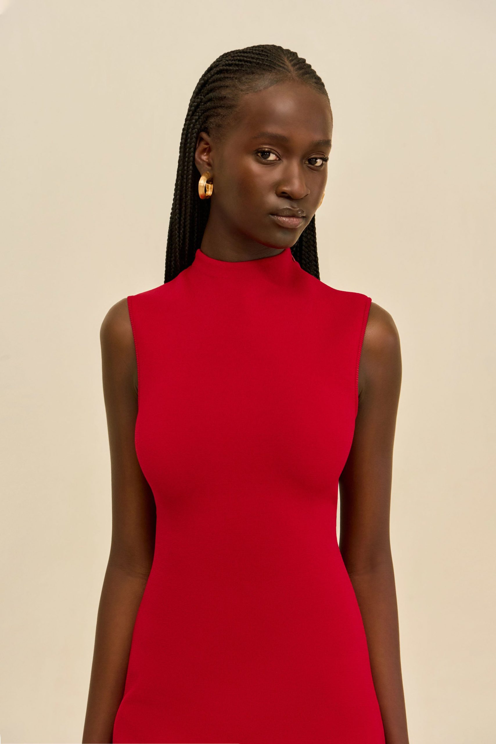 HARLOW KNIT DRESS - MERLOT - Image 4