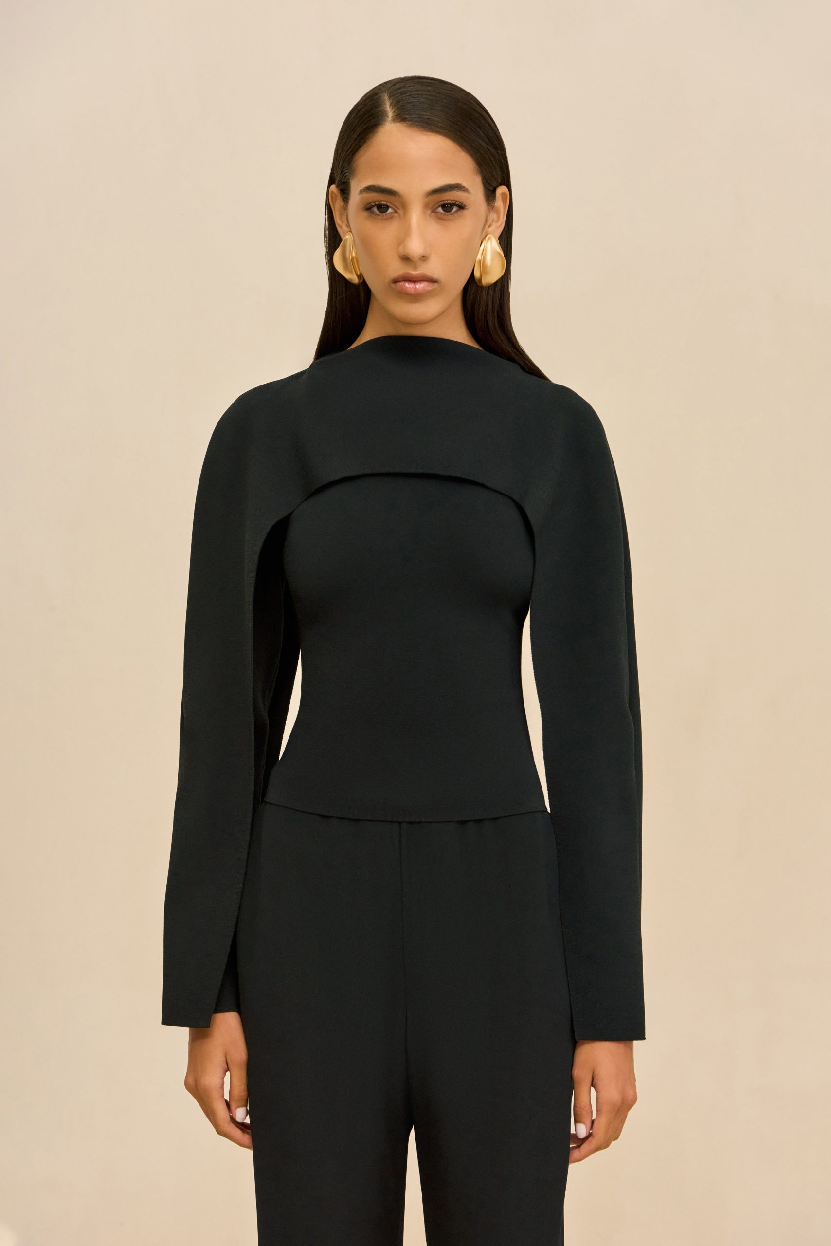 ALKA KNIT TOP - BLACK - Image 4
