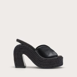 PHOEBE PLATFORM SANDAL - BLACK
