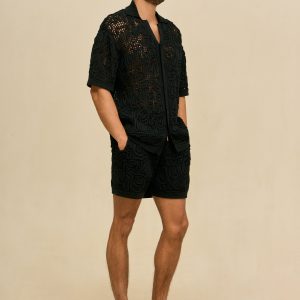 CRETA CROCHET SHORT - BLACK