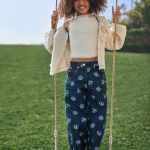 KIDS DAHLIE CARDIGAN SET - OFF WHITE
