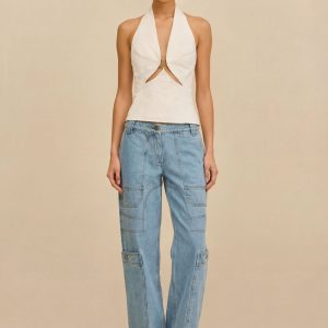 WYNN LOW RISE DENIM PANT - STONE WASH