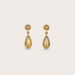 EVIANA EARRING - GOLD FOILED WOOD