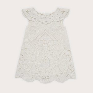 KIDS FRIDLI DRESS - OFF WHITE EMBROIDERY