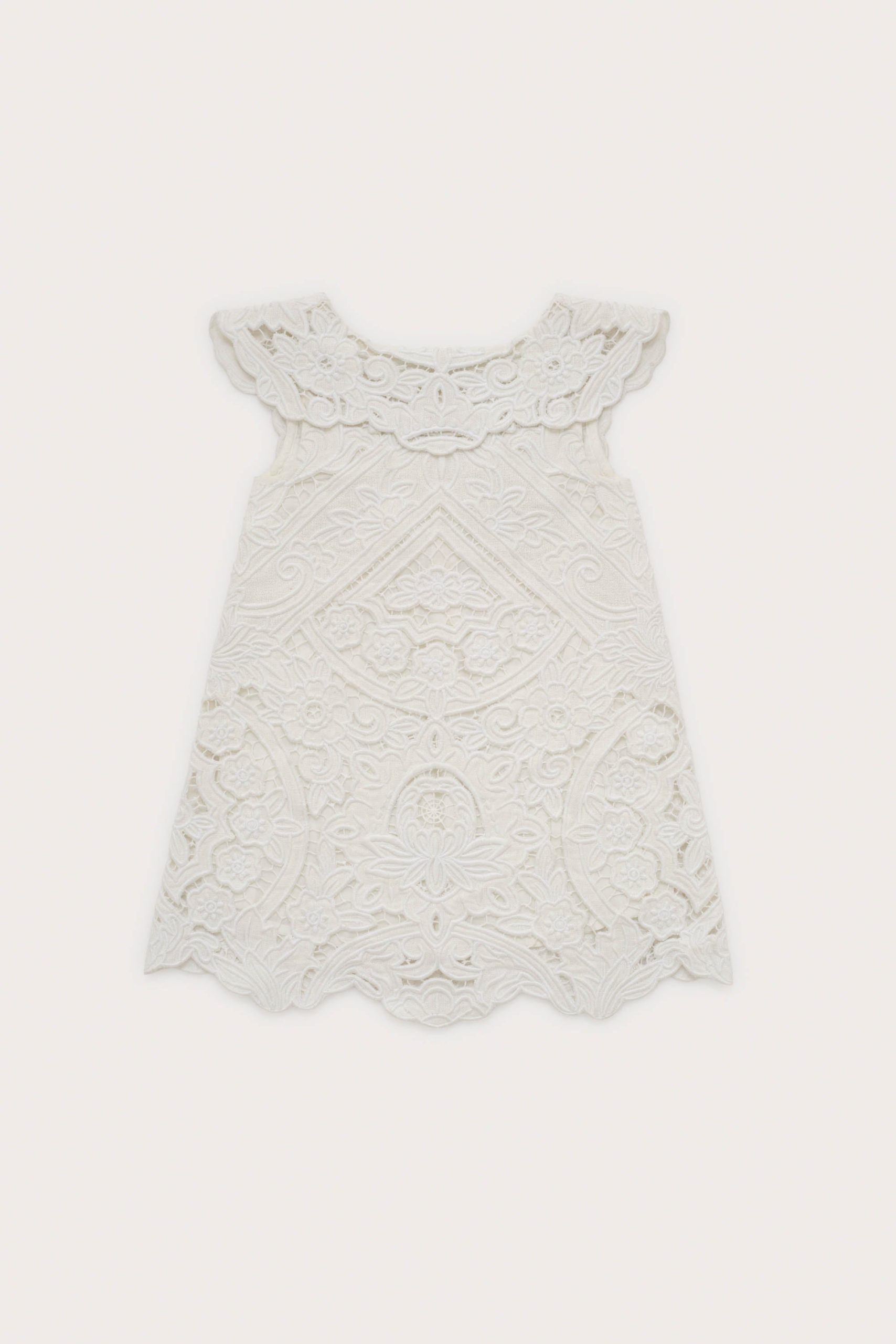 KIDS FRIDLI DRESS - OFF WHITE EMBROIDERY
