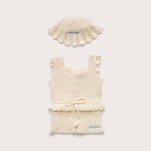 BABY CATALINA JUMPSUIT SET - OFF WHITE