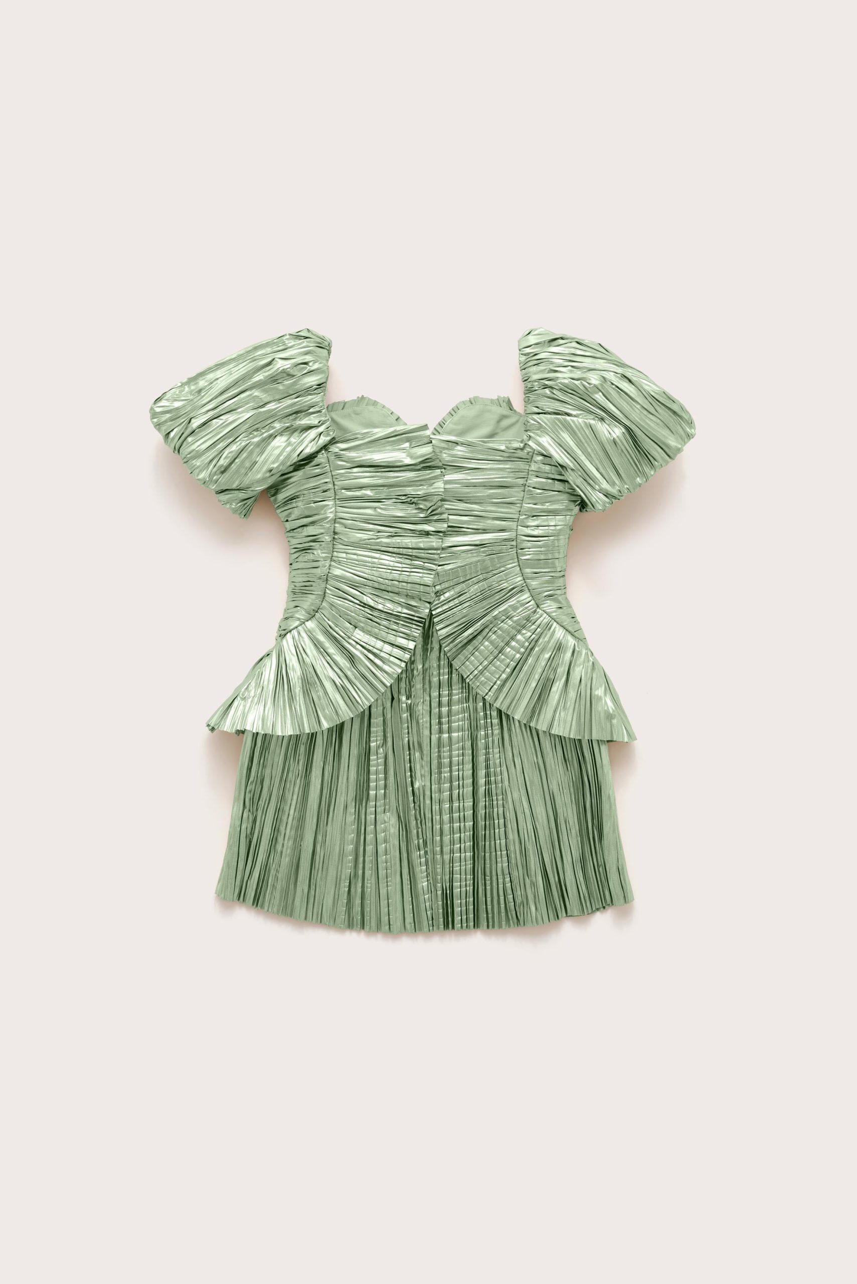 KIDS CHARLIQUE DRESS - SPEARMINT METALLIC - Image 4