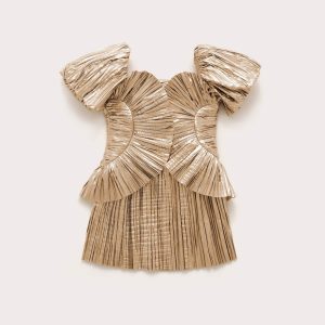 KIDS CHARLIQUE DRESS - GOLD