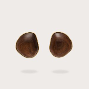 INA EARRING - WALNUT