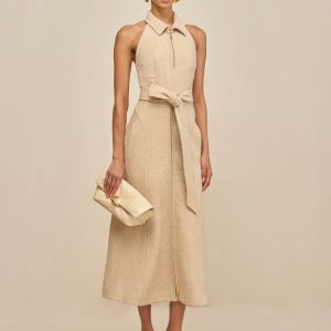 REGNIER DRESS - OATMEAL