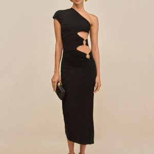 LURENZ KNIT DRESS - BLACK