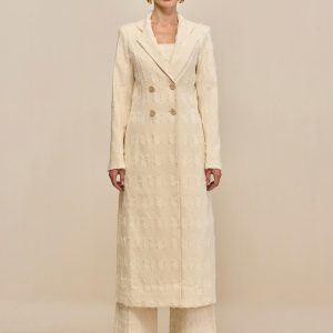 DILAN COAT - OFF WHITE MULTI