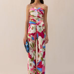 STACIE PANT - FLORAL ROSETTE