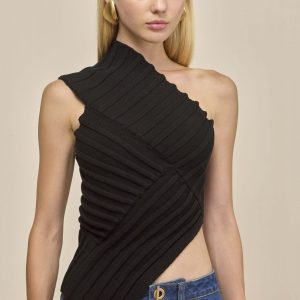 DEL KNIT TOP - BLACK
