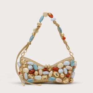 MERCIER MINI SHOULDER BAG - IBIZA TURQUOISE BAUBLE MULTI