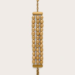NORA ANKLET - GOLD FOILED WOOD