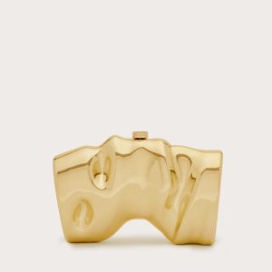 SCRUNCH CLUTCH - SHINY GOLD