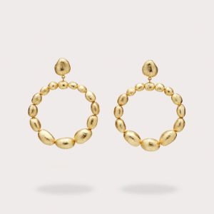 SIRA EARRING - GOLD FOILED WOOD