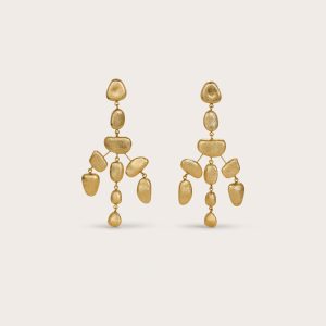 SLOANE EARRING - GOLD FOILED WOOD