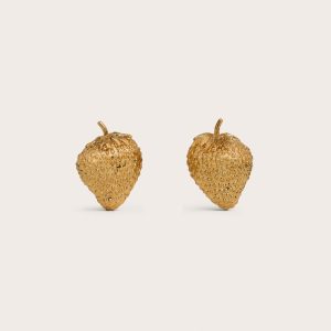 STRAWBERRY EARRING - ANTIQUE BRASS