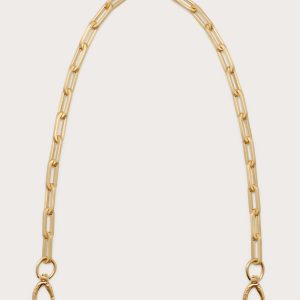 TASHA DETACHABLE CLUTCH STRAP - BRUSHED BRASS