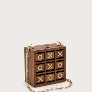 TIC TAC TOE CLUTCH - WALNUT